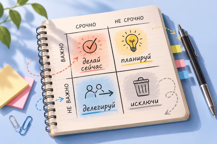 Матрица Эйзенхауэра: как расставлять приоритеты, когда все задачи кажутся одинаково важными