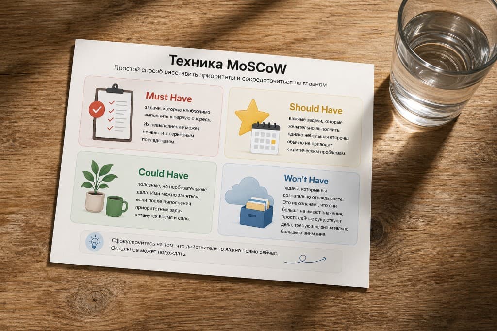 Техника MoSCoW. Что делать, когда все задачи кажутся одинаково важными?